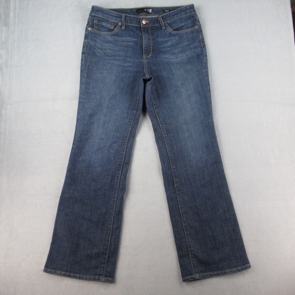 Seven7 Studio Womens Flare Jeans Dark Wash Blue Stretch Size 12 RN‎ 109890
